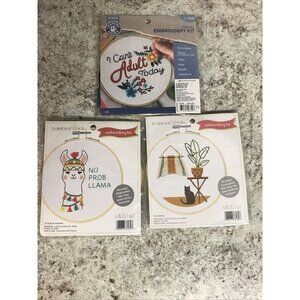 Lot of 3 Cross Stitch Needlepoint Kits 2 Dimensions 1 Crafters Corner SEALED